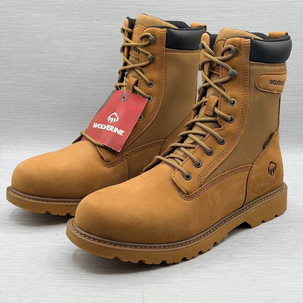 Wolverine Floorhand Men's 11.5 Boots Brown Waterproof 8" 400g Insulated Soft Toe